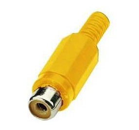 111 RCA FEMALE CONNECTOR AIR SIDE YELLOW