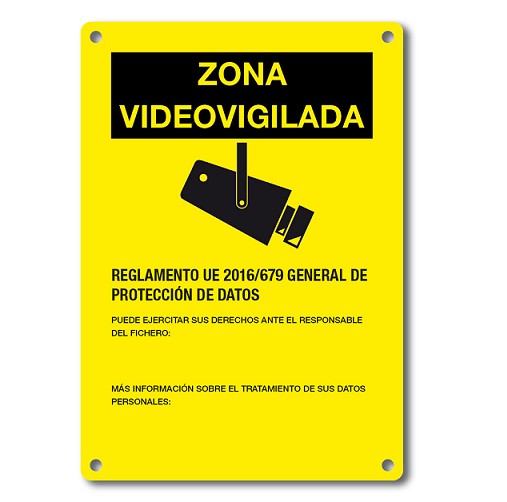 DEM-281 PLACA ADVERTENCIA CCTV EN CASTELLANO