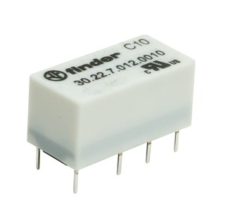 MINIATURE FINDER RELAY 30.22.7.012 DIL 12V 2 CIRCUITS