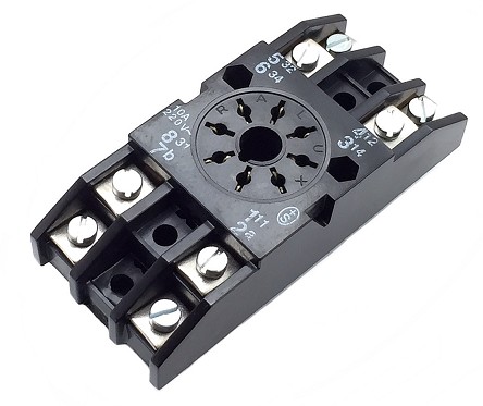 RALUX SOCKET RELAY B-47 2 CIRCUITS WITH TERMINALS