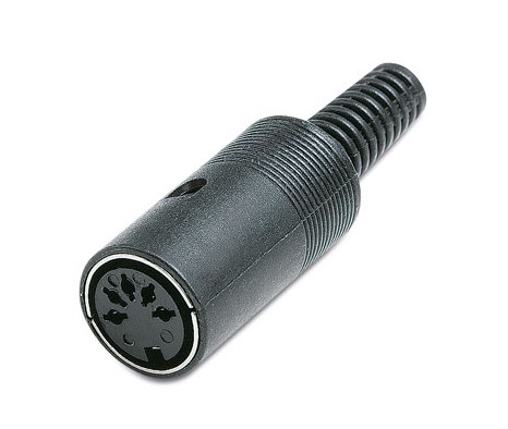 10.130/8/90 DIN FEMALE CONNECTOR AIR SIDE 8 CONTACTS 90º