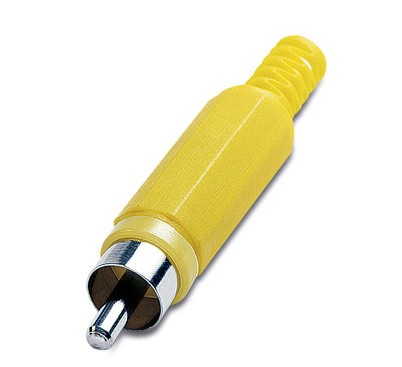 110E YELLOW RCA MALE CONNECTOR AIR SIDE YELLOW