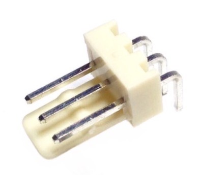 CO-3503  BENT MALE CONNECTOR 3 PIN 2.54 mm