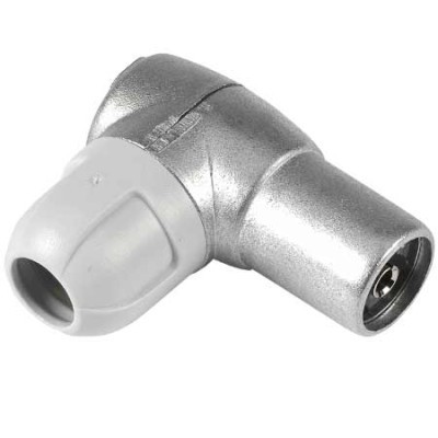 CON145 Conector antena TV 9,5mm acodado M metal