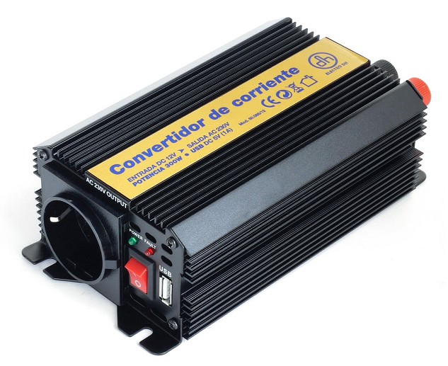 Inversor Corriente DC/AC 12VDC A 220VAC 300W - Cetronic