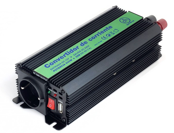 Convertidor De Corriente 12v A 220v Pot. 300w C/ Pico 600w