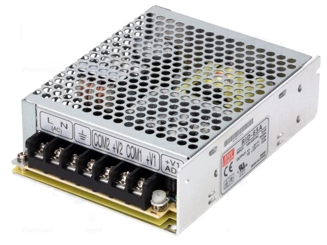 RID-65A FUENTE ALIMENTACION CONMUTADA 5V y 12V DC 66W