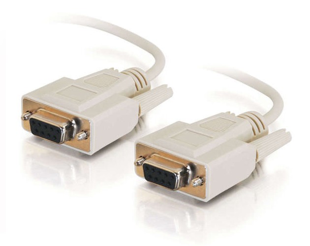 Cable Serie RS232 de comunicaciones Null Modem DB9/M-DB9/H 6mts NANOCABLE 10.14.0506 Beige Macho-Hembra 