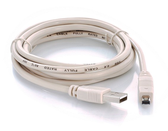 CABLE USB A MACHO A MINI USB B 4 PINES MACHO 1.8m