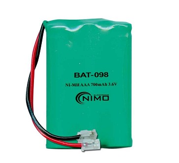 BAT098 PACK BATERIAS RECARGABLES Ni-Mh 3.6V 700mA 3xAAA