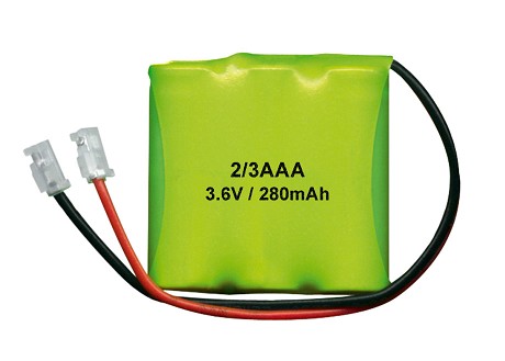 BAT163 PACK BATERIAS RECARGABLES Ni-Mh 3.6V 280mA 2/3AAAx3