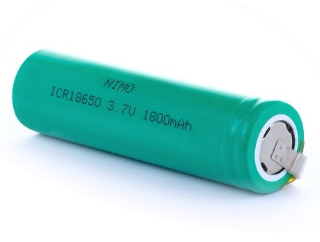 BATERIA LITIO 18650 3.7V 1800mAh CON TERMINALES