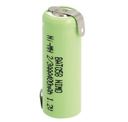 BATERIA RECRAGABLE Ni-Mh 1.2V 400mAH 2/3AAA CON TERMINALES