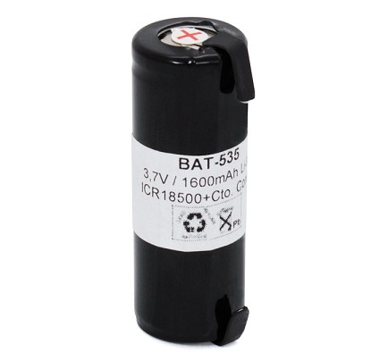 BATERIA LITIO 18500 3.7V 1600mAh CON TERMINALES