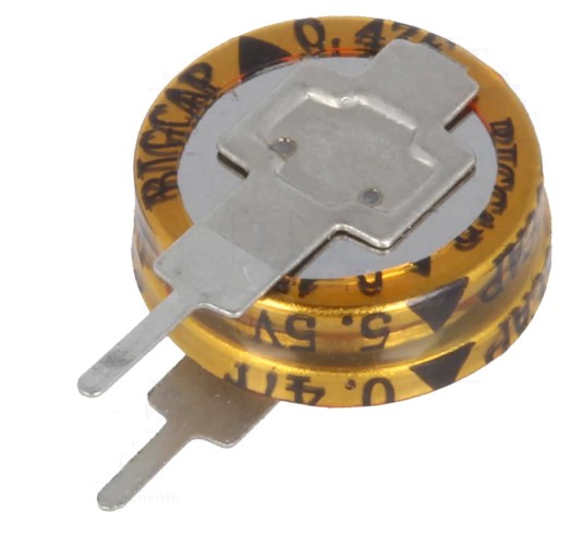 CONDENSADOR ELECTROLITICO 0.47F 5.5V