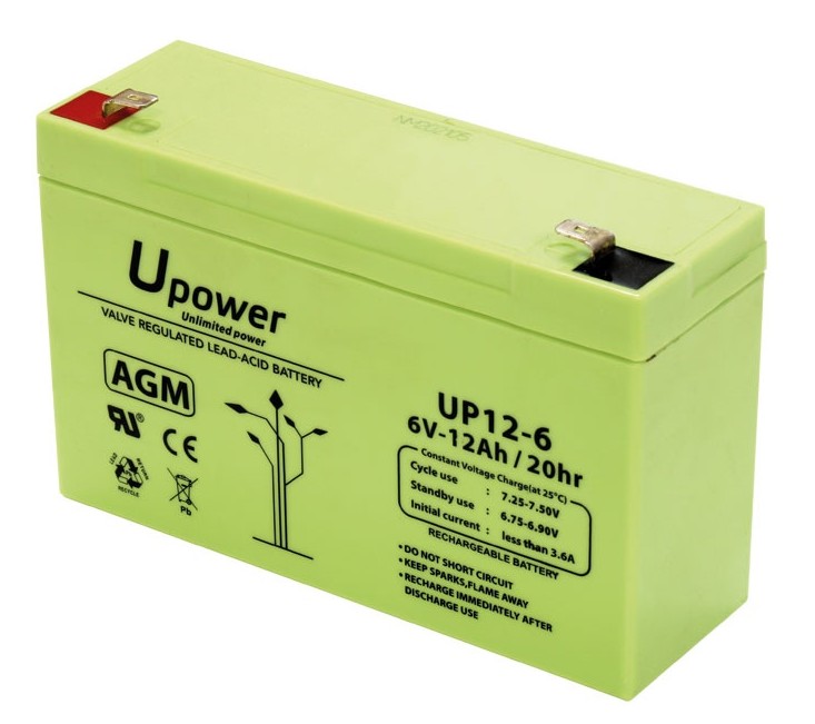 YUASA LEAD BATTERY NP12-6SL 6V 12Ah 151x50x97.5 mm