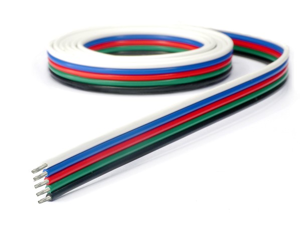 CABLE PLANO 5 VIAS LED RGBW FLAT 24AWG