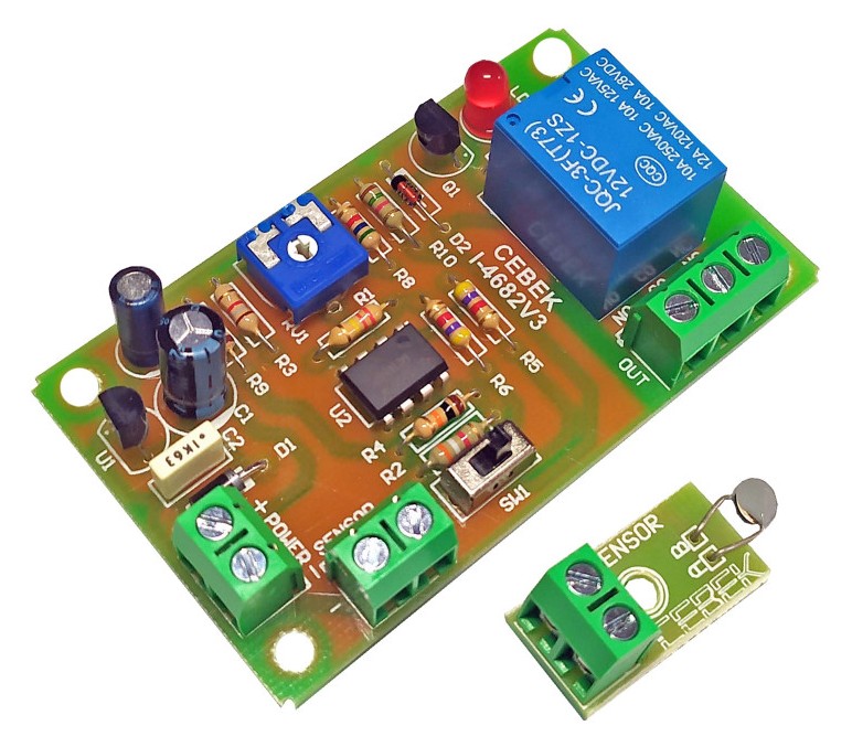 I-8   RELAY THERMOSTAT -10ºC TO 60ºC 12V DC CEBEK