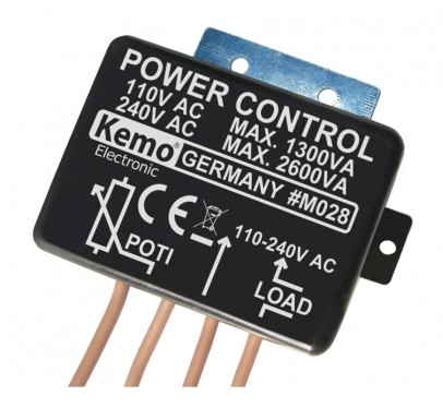 REGULADOR DE POTENCIA 110-240VAC 12A 2600VA KEMO M028