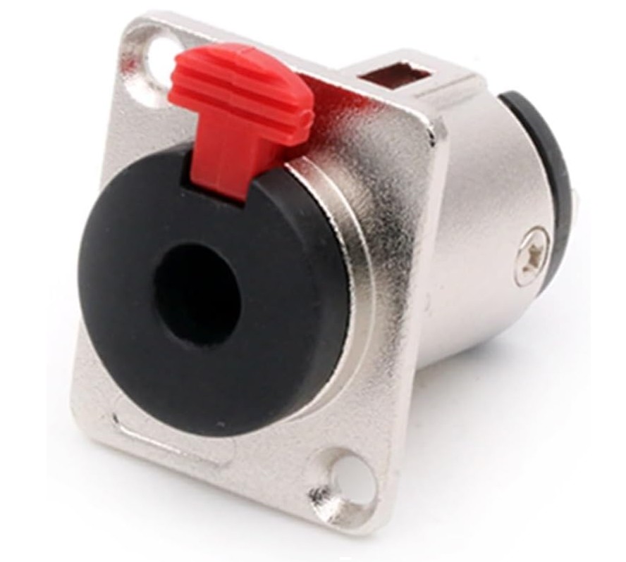 BASE A PANEL JACK 6.3mm ESTEREO CON BLOQUEO