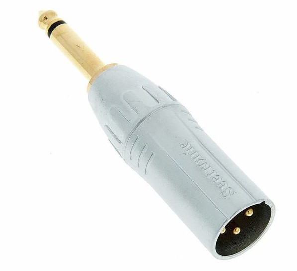 ADAPTADOR XLR 3 POLOS MACHO A JACK 6.35mm MACHO MONO