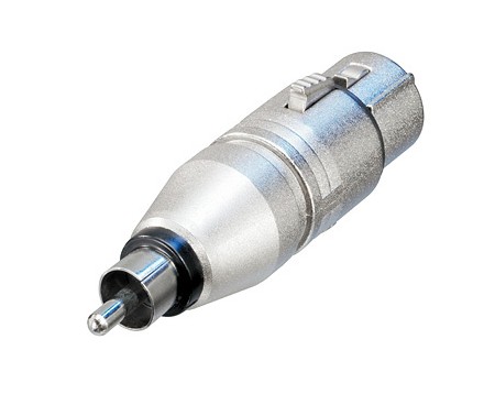 NA2FPMM NEUTRIK XLR ADAPTER 3 POLES FEMALE TO RCA MALE