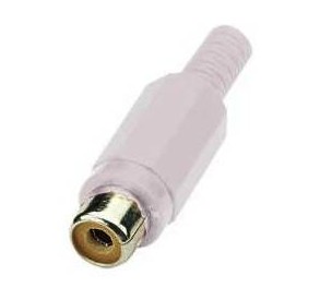 CONECTOR RCA HEMBA AEREA BLANCO