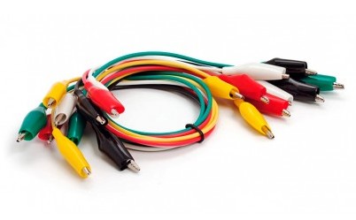 CABLES CON PINZAS COCODRILO DE COLORES