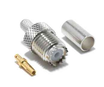 ZO765 MINI UHF FEMALE CONNECTOR TO CRIMP RG-58