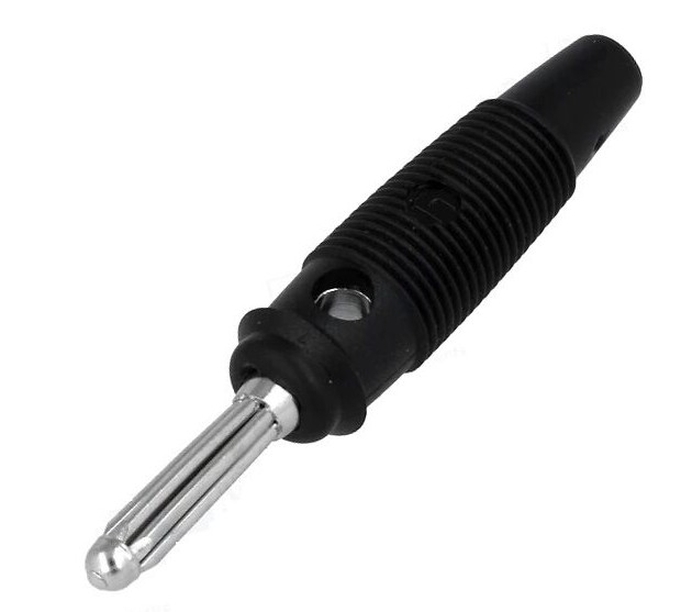BUELA30K BANANA MACHO HIRSCHMANN NEGRA 4mm 30A 60V