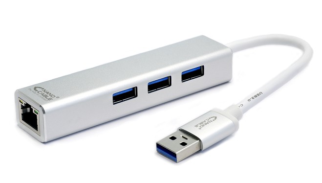 ADAPTADOR USB 3.0 A ETHERNET RJ45 CON HUB USB