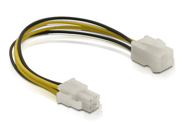 CABLE DE ALIMENTACION 4 PINES MACHO A HEMBRA