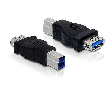 65179 ADAPTADOR USB 3.0 TIPO B MACHO A TIPO A HEMBRA