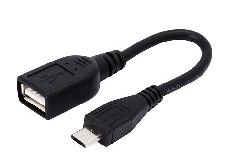 ADAPTADOR USB A HEMBRA A MICRO USB MACHO OTG 15cm