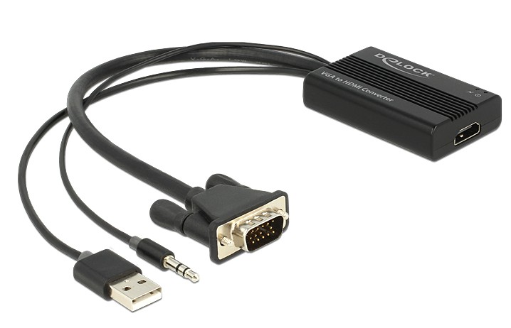 ADAPTADOR VGA A HDMI CON AUDIO