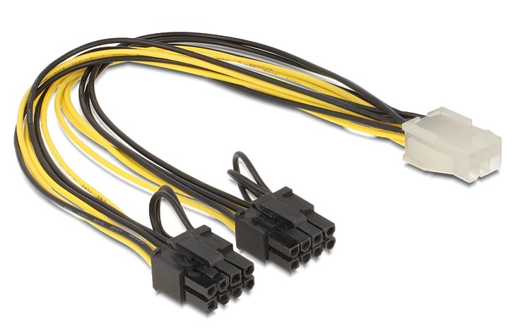 CABLE ALIMENTACION PCI EXPRESS 6 PIN A 2x8 PIN MACHO