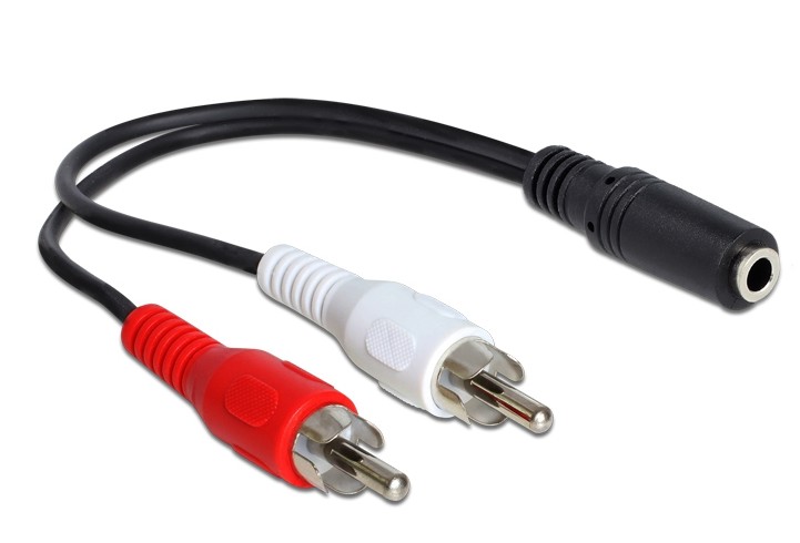 Confidencial Encogimiento Inferir Cable 2 RCA Macho a Jack Hembra 3.5mm 0.2m- Cetronic