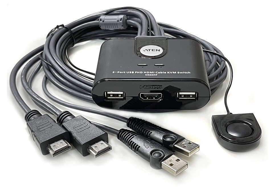 KVM SWITCH ATEN 2 PUERTOS HDMI Y USB