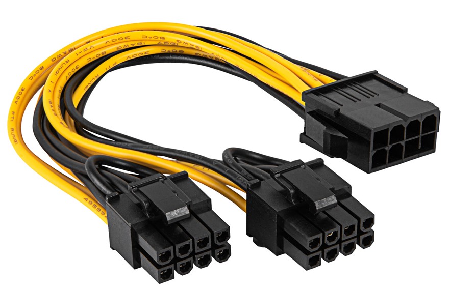 CABLE ALIMENTACION PCIe 8 PIN MACHO A 2x6+2 PIN HEMBRA