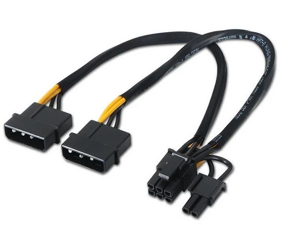 CABLE ALIMENTACION PCI EXPRESS 2 MOLEX MACHO A 6+2 PIN MACHO