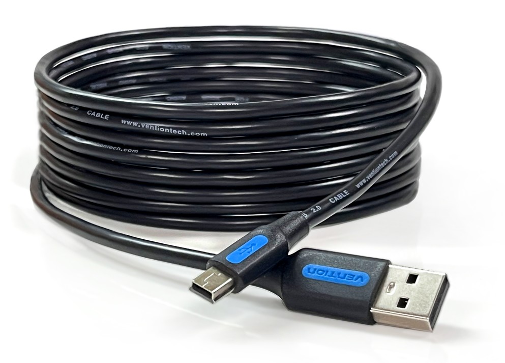 CABLE USB A MACHO A MINI USB B 5 PINES MACHO 3m