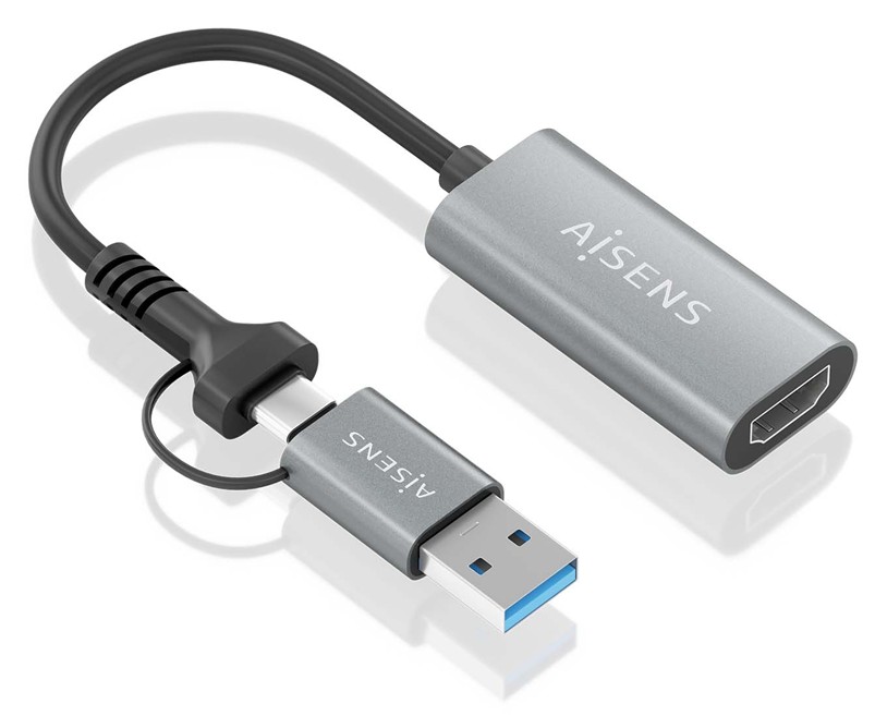 ADAPTADOR USB-A Y USB-C A HDMI HEMBRA