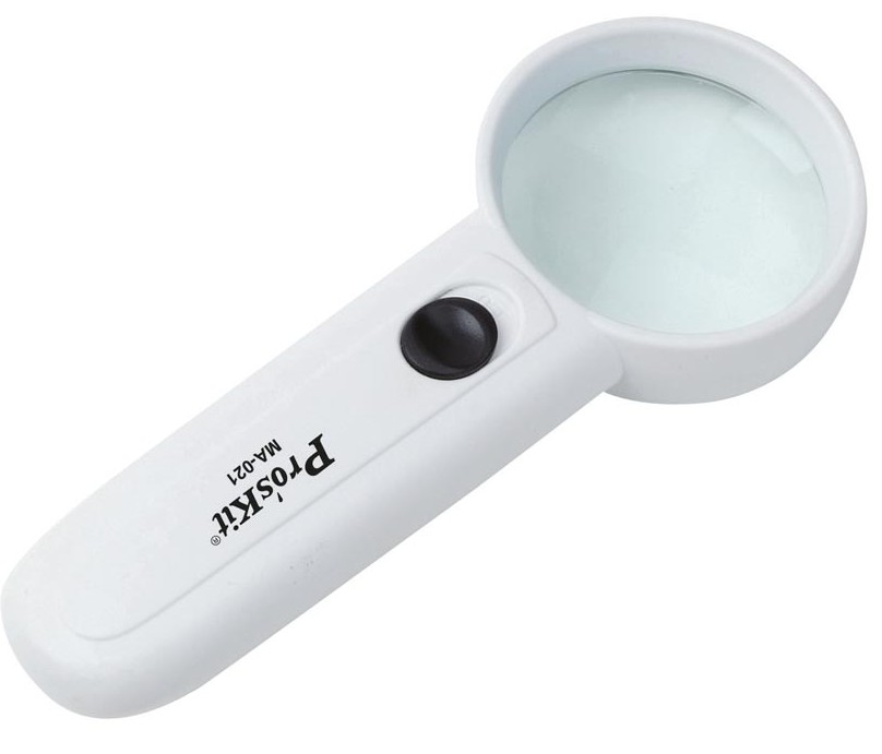 LUPA CON LUZ LED x3.5 Y 10 DIOPTRIAS