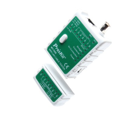 TESMT7058 MINI TESTER DE REDES RJ11 R12 RJ45 Y BNC PROSKIT