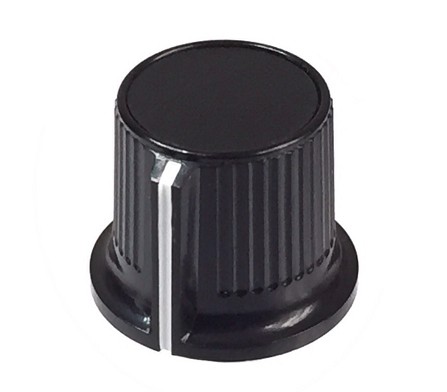 DIAL 21mm AXIS 6.35mm BLACK CAP