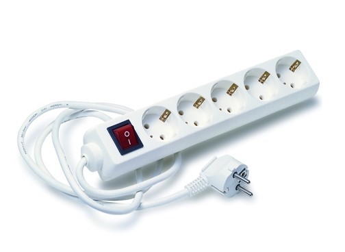 REGLETA DE 5 ENCHUFES CON INTERRUPTOR Y CABLE