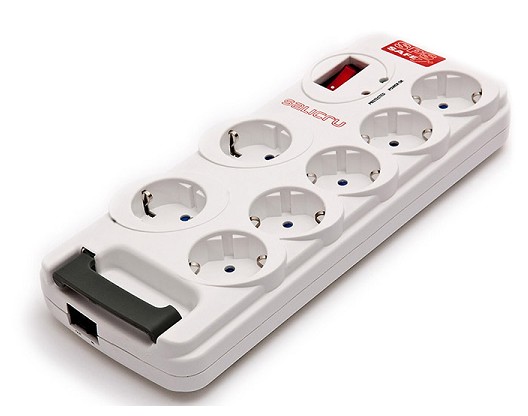 SPS SAFE MASTER PROTECTION STRIP 5 OUTLETS + TELEPHONE