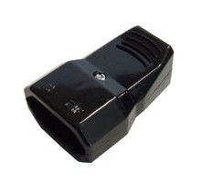 FEMALE BIPOLAR AIR-SIDE 10A 250V BLACK