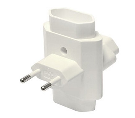 10-108-05-2 TRIPLE PLUG 10A 250V WHITE