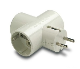 10-114-05-0 TRIPLE PLUG TT LATERAL 16A WHITE